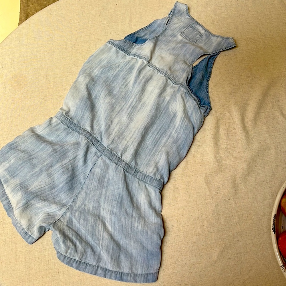 Rails Lily Chambray Denim Romper Small - image 6